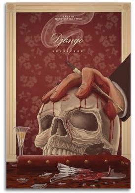 YTNBENE Filmposter, Django, unkettetes Poster, dekoratives Gemälde, Leinwand, Wandposter und Kunstdruck, modernes Familienschlafzimmer, Dekorposter, 30 x 45 cm