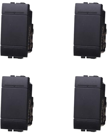 IXTRIMA Interruttore 1P 16A Unipolare Colore Nero Compatibile Con Bticino Living International/Light 4 PZ