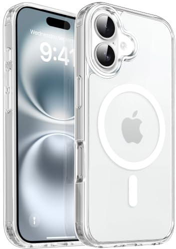 CACOE für iPhone 16 Hülle mit Militärschutz für MagSafe Handyhülle | für iPhone 16 Case,Transluzente Matte,37×N52 Magnete,12 Fuß Fallschutz,2400 GS Magnetkraft,Erhöhter Kameraschutz