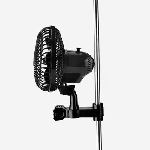 TECKZOON Grow Ventilator mit Clip, Tragbarer USB Ventilator mit 3 Geschwindigkeiten Oszillierender Leiser Umwälz Klemmventilator für Zuhause, Büro, Camping, Grow Zelt
