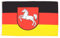 AZ FLAG Niedersachsen-Flagge, 90 x 60 cm, Niedersachsen-Flagge, Deutschland, 100 % Polyester, mit integrierten Metallösen, 5 Stück
