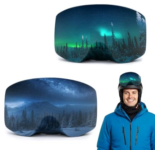 YUPZAR 2psc ski brille snowboard brille skibrillenschutz Schutzhülle Skibrille, Schützt vor Kratzern, Ski Goggle Cover für Alle Schibrillen(B)