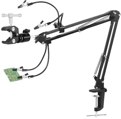 Multi-Function Welding Bracket 360° Rotatable Motherboard Fixture Hair Dryer Holder Third Soldering Helping Hands Heat Gun Bracket Welding Tool Soldering Tools Kit