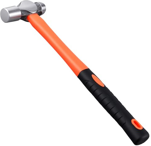 JAPCHET 8oz/225g Ball Pein Hammer with Fibreglass Shaft for Handicraft DIY Use