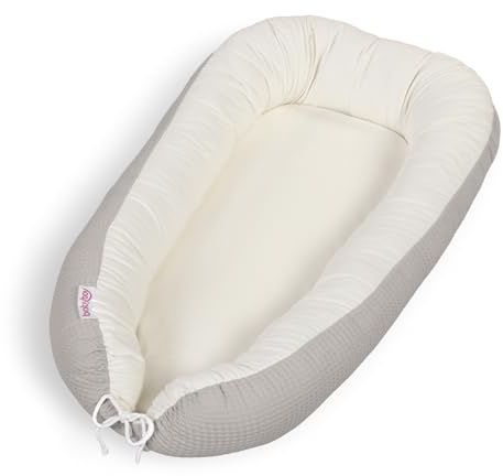 babybay Kuschelnest Waffelpiqué, weißgrau