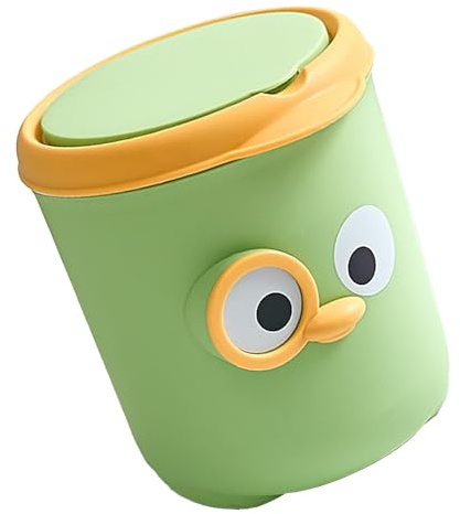 Aramox Desktop-Mülleimer, Mülleimer mit Deckel, Niedliches Cartoon-Design für Zuhause, Schlafzimmer und Zuhause, Kompakte Größe 250 G, Perfekt für die Entsorgung Kleiner Abfälle