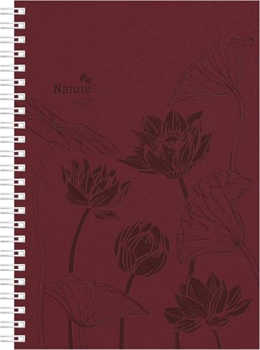 Wochenplaner Nature Line Flower Ringbuch 2027: Buchkalender A5 (15x21 cm) - Wochenplaner mit 4-sprachigem Kalendarium, Monatsübersicht & Notizbereich, für Beruf, Schule & Alltag