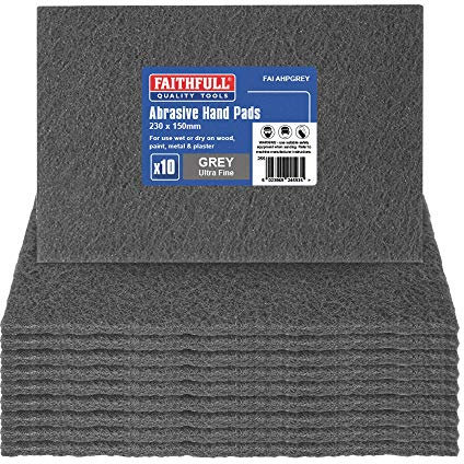 Faithfull FAIAHPGREY - Láminas de estropajo de aluminio para pulir (230 x 150 mm)