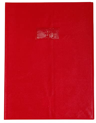 Calligraphe 72403C - Heftumschlag Calligraphe Cristalux DIN A4+ 24x32 cm, Lederoptik, mit Etikettenhalter,blickdicht, Himbeerrot, 1 Stück