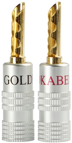 Goldkabel Profi HOHL-BANANA MKII Silber (4er Set)