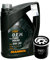 ECD Germany 5L 5W30 Mannol 7707 O.E.M. Motoröl + Ölfilter Motorölfilter Anschraubfilter Filter Höhe: 93mm