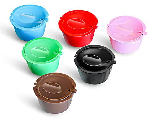 BRBHOM Dolce Gusto Nachfüllbare Kapseln, wiederverwendbar, 6 Stück