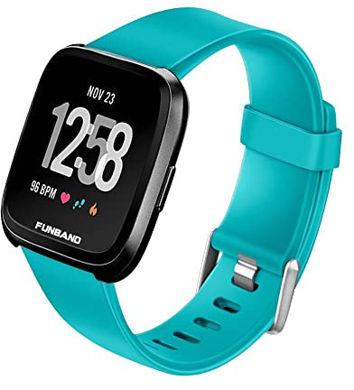 FunBand Bracelet Fitbit Versa/Fitbit Versa 2/Versa Lite, Bande de Montre de Silicone Souple de Première Qualité Bracelet de Bande de Remplacement pour Fitbit Versa/Fitbit Versa 2/Versa Lite