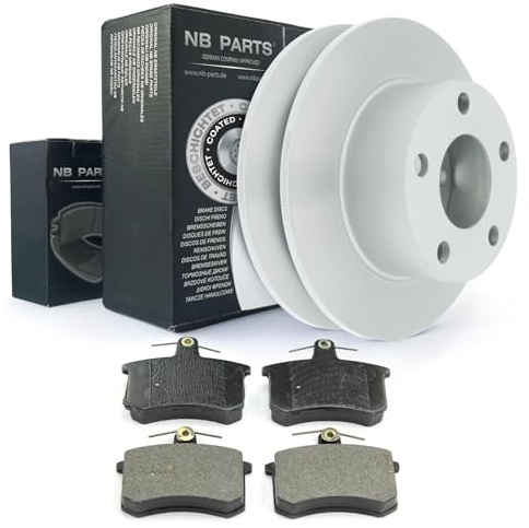 NB PARTS Bremsscheiben 245mm voll + Bremsbeläge hinten passend für Audi 100 A6 4A C4 + Avant