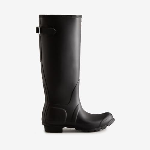 Hunter Women's Original Back Adjustable Rain Boots - Black - 5