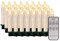 20/30/40/50/60 stk LED Kerzen LED Lichterkette Kabellos Dimmbar Kerzenlichter Flammenlose Weihnachtskerzen für Weihnachtsbaum, Weihnachtsdeko, Hochzeit, Geburtstags, Party (milchweisse Hülle, 50stk)