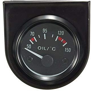 Mintice 2 52mm Licht Kfz Auto Öltemperatur Anzeige Öl Oil Anzeige Instrument Gauge Meter Rauchfarbe Len Zeiger Indikator