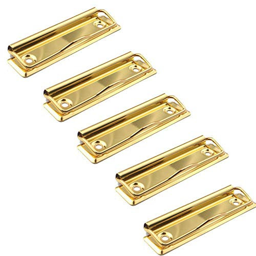 Vogueing Tool Klemmbrett-Clips, Metall-Clip, Klemmbrett-Zubehör, Aufhängeloch-Clip, für Klemmbrett und Wandmontage (Gold)