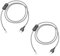 ledscom.de 2 pezzi Spina Euro tipo C con cavo tessile, interruttore, 2 m, nero, bianco, dentellato, 2 x 0,75 mm²