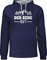 Pullover Herren Frauen Hoodie Kontrast zweifarbig - Skiurlaub Apres Ski - Der Berg Ruft - L - Navy Blau/Grau meliert - Geschenk Skifahrer ruf Pulli Damen,der skioutfit Berge Hoodies apre Hiking