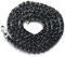 Halukakah Herren Goldkette Iced Out,5.5MM Herren Tenniskette Rhodium Schwarz überzogen Halsband Halskette 55cm,Labordiamant Zinken-Set,Geschenk für Ihn