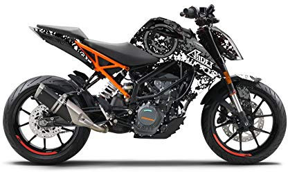 ARider Dekor für KTM Duke 125/390 2017-2020 Aufkleber und Sticker Kit (Weiß)