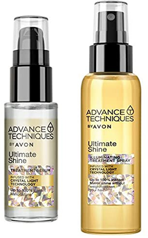 Avon Set Advance Techniques Ultimate Glanz-Pflegespray 100ml + Haarspitzenfluid 30ml für mehr Glanz und gegen kaputte Haarspitzen