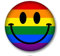stylebutton design your own LGBT Button Regenbogen Gay Pride Festival Vielfalt LGBTQ div. Motive + Größen (37 mm, Regenbogen-Smiley)