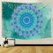 LNXSESN Wandteppich Türkises Mandala Wandtuch Polyester Deko Schlafzimmer Wandbehang Wanddeko Wohnzimmer Tapestry Aesthetic Room Decor Wand Zimmer Deko Aesthetic Wandteppiche 150x230cm