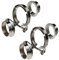 2pair 3.0 Inch Exhaust Clamp Kit，Stainless V Band V-Band Set Heavy Duty Clamp Kit with 2 Flange for Turbos, Blow-Off Valves, Exhausts，for Turbo Exhaust Down Pipe