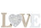 D,casa - Letras Decoración Cartel Colgador Led para Pared o Sobremesa Madera Estilo nordico - LOVE