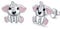 Elefant Ohrringe 925 Sterling Silber Elefanten Kleine Tier Ohrstecker Elefant Niedliche Tier Hypoallergene Muttertags Geschenke Valentinstag für Damen Mädchen Kinder