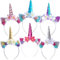 Qunkun 6 Stück Einhorn Haarreif Kinder, Haarreif Einhorn Mädchen, Einhorn Stirnband, Einhornhaareif Kinder, Geburtstagsfeier Halloween Cosplay Kostümzubehör