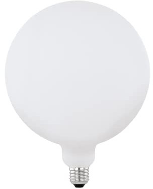 EGLO E27 LED Lampe dimmbar, extra-große Glühbirne Globe Big Size, 4,5 Watt (entspricht 40 Watt), 470 Lumen, Leuchtmittel warmweiß, 2700 K, Glühlampe opal weiß, G200, Ø 20 cm
