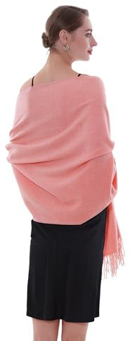 SWAT PANY Schal Rosa Pashmina Schals Tücher für Damen Winterschal Stola Damen Festlich Warm