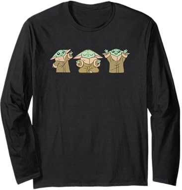 Mandalorian Grogu Poses Long Sleeve T-Shirt