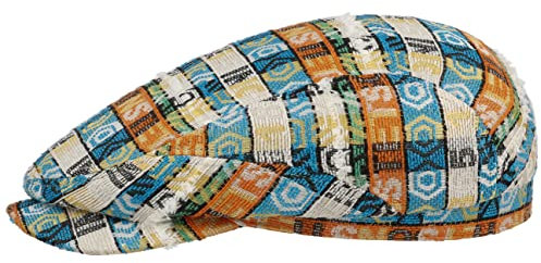 Stetson Jacquard Driver Flatcap - Mehrfarbige Mütze - Kariertes Muster - Made in The EU - UV-Schutzfaktor 40+ - Herren - Frühjahr/Sommer bunt M (56-57 cm)