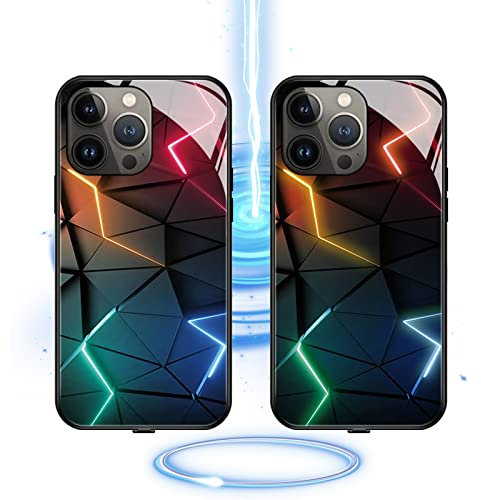 Intelligent Sound Control Light-Up Phone Case for IPhone 14/13/12/Pro/Pro Max, LED Light Up Sound Activated Phone Case Cover (#1,For iPhone 12 Pro)