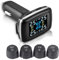 Aramox Auto-Reifendruck-Kontrollsysteme, 12V ABS Auto TPMS Reifendruckkontrollsystem Zigarettenanzünder, Reifendruckkontrollsystem, mit 4 Externen Sensoren