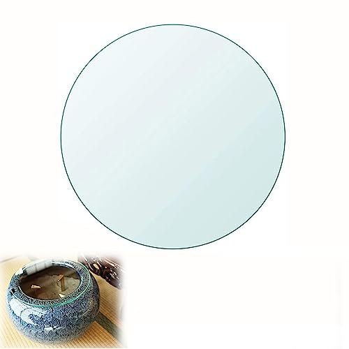 Tapa De Cristal para Mesa Redonda Con Forma Circular Vidrio, Superficie De Mesa Redonda Trasnparente , Tablero De Vidrio para Mesa De Centro para Mesa De Placa Inferior para Chimenea ( Size : CLEAR-35