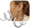 Creolen Silber Ohrringe, Doppel Twist Hoop Schlafen Knorpel Ohrringe für Damen Mädchen Piercing Wickelohrringe, Modische Einfache Huggie Hoop Schmuck für Frauen