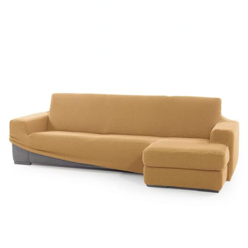 SOFASKINS® super elastischer Chaise Longue überzug, Sofabezug Kurze rechte Armlehne, Sofa überzug atmungsaktiv, bequem und langlebig, Kompatible Abmessungen des Sofas (210-340 cm), Farbe gelb