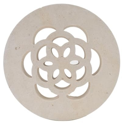 Griglia di aerazione e ventilazione in Pietra Leccese per tubo ø 100mm 120mm 150mm uso interno esterno con rete alluminio anti insetti e trattamento idrorepellente TUTTE LE MISURE GRPL012 MONTEDURO