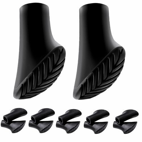 Herreicher Nordic Walking Stöcke Gummipuffer - Spitzen für Nordic Walking Stöcke Pads Trekkingstöcke Asphalt für Alle Gängigen Wanderstöcke Gehstock Gummipuffer Durchmesser von 10-11mm(12PCS)