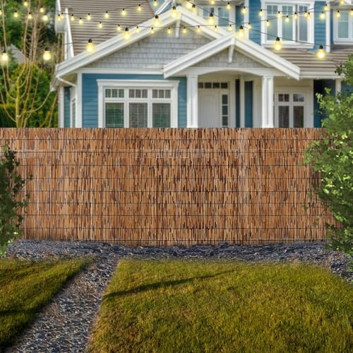 Rollzaun Schilfrohrzaun Bambus-Zaun 50x300cm 60x400cm 70x500cm 80x600cm 90x700cm 100x1000cm 120x 600cm Dekorative Zäune Für Garten Balkon Hinterhof Terrasse (Size : 50cmx 700cm)