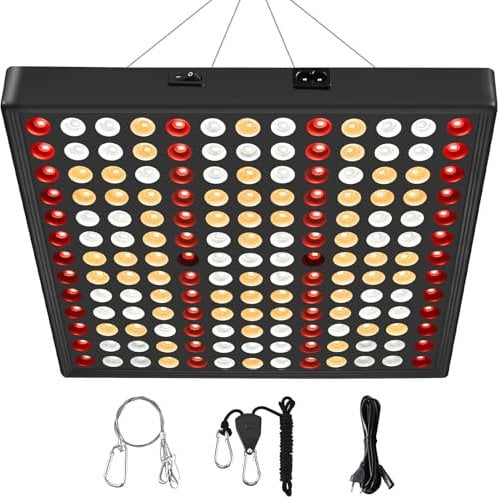 DragonLight 2024 Neueste CW2000 LED Grow Lampe 50W Pflanzenlampe LED Vollspektrum mit 3-Meter-Kabel für Gewächshaus und Zimmerpflanzen Gemüse und Blumenanbau für Growzelt 60x60cm
