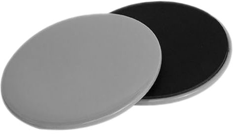 Tuokay, 2er Doppelseitige Gliding Discs, Fitness Disc Slides für Fitnessstudio, Zuhause, Yoga, Pilates, für Teppich, Fliesen, Laminat, Holzboden (Grau)
