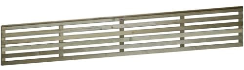 6x1ft (W: 6ft x H: 1ft) Premier Vogue Contemporary Horizontal Slatted Capped Trellis Venetian Style Garden Panel Fence Topper/Wall Art/Pergola/Divider Width 1828mm x Height: 321mm