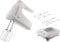 AEG Batidora de Mano con Varilllas AHM4W, 500W, 5 Velocidades, Función Turbo, Ideal para Mezclar, Amasar, Triturar y Batir, Accesorios Inox, Apta para Lavavajillas, Blanco