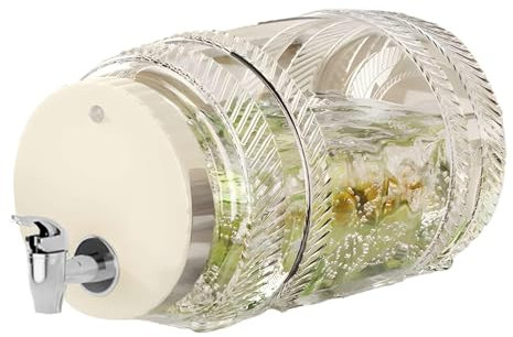 Iced Tea Pitcher, Tea Beverage Container, Iced Tea Pitcher With Lid & Spigot, Water Pitcher for Fridge, Beverage Dispenser for Juice Milk Cold or Hot Coffee Juice, Juice Pitcher With Lid